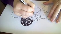 Zentangle Inspired Flowers/ Zendoodle Art / Beginner
