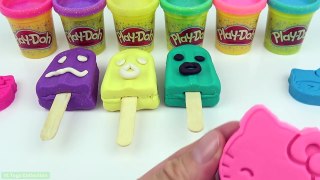 Play Doh Sparkle Smiley Faces Popsicle Ice Cream Learn Colors fun and creative Nursery Rhymes