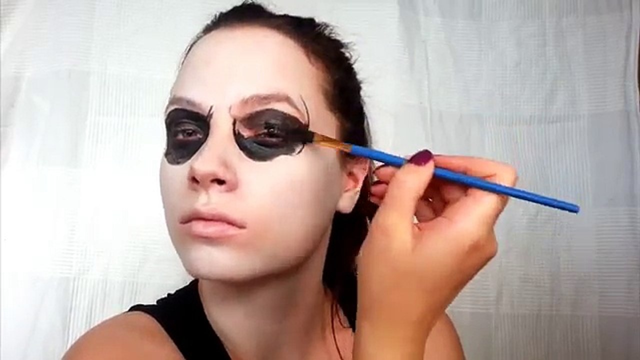 American horror story, Tate Langdon skull Halloween makeup tutorial video