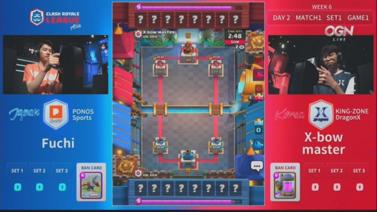 [Match 1] PONOS Sports vs KING-ZONE DragonX 180602 - 클래시 로얄 리그 아시아 (CRL)