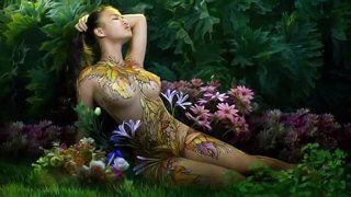 Incredible Body Painting Flower - Full Body Painting Girl Beautiful Art