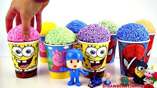 Slime Goo Minecraft Peppa Pig Pocoyo Cartoon Surprise Cups Toys StrawberryJamToys