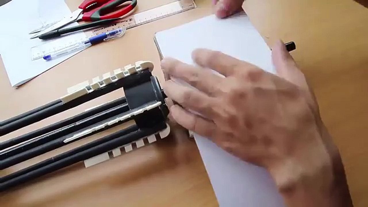 Cách làm súng giấy 6 nòng bắn 60 đạn dây chun - Gatling Gun