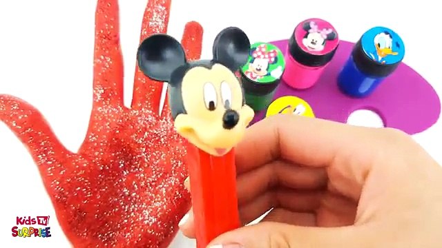 Learn Color Play Doh Mickey Mouse Hand Body Paint Nursery Rhymes Finger Family