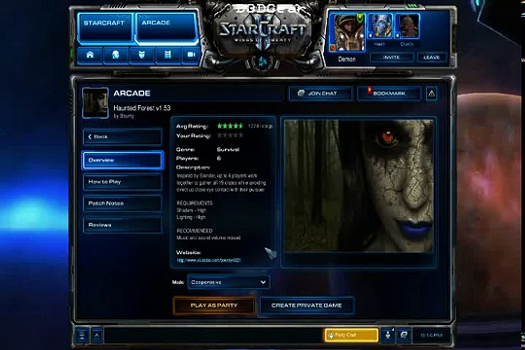 SCARY SC2 ARCADE GAME - StarCraft 2: Haunted Forest pt.1