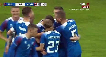 Gylfi Sigurdsson Goal Iceland 2-1 Norway 03-06-2018