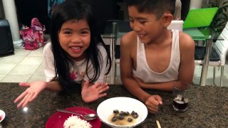 (Cooked) Snail eating challenge with Kayela and Kyle!