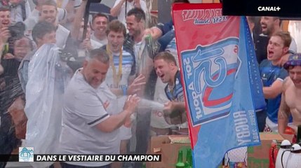 Les castrais fêtent leur victoire et le Brennus dans les vestiaires du Stade de France
