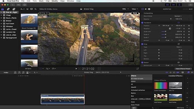 Helicopter Swoop Effect - Advanced Drone Shot Editing - Final Cut Pro X
