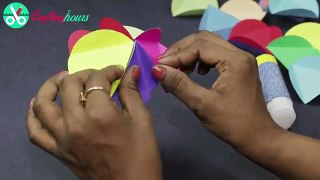 DIY Christmas Decorations - Multi-Colored Hanging Paper Ball Making