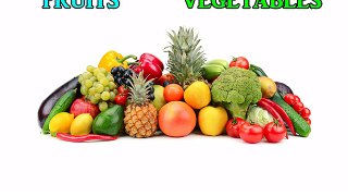 Learn name of Fruits and Vegetables Flashcards in English For Kids Babies Children Toddler