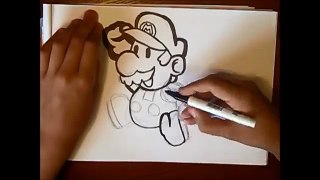 How To Draw Mario from Super Mario Bros. ✎ YouCanDrawIt ツ