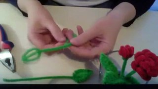 DIY Pipe Cleaner Rose: the LEAVES