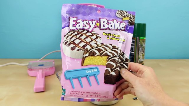 Easy Bake Oven Fancy Swirl Chocolate and Yellow Cake How To DIY
