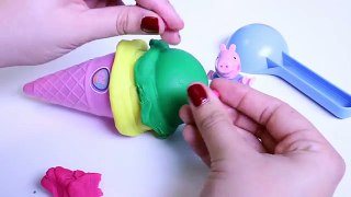 Make Peppa Pig Ice Creams with Play Doh - Toy Review