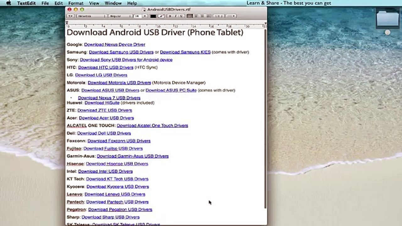 Display Android Screen on Mac Computer (Droid@Screen)  Screen Mirror
