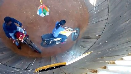Indian girl Real Bike Racing show in well of death...!!!!