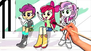 My Little Pony Coloring Book: Cutie Mark Crusaders - Scootaloo, Apple Bloom, Sweetie Belle