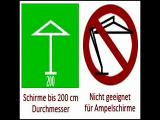[- ProKIRA® Sonnenschirmständer / 25 kg / Schirme bis Ø200cm / Granit-Balkonschirms