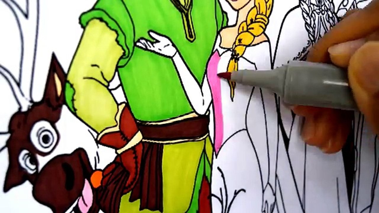 Disney Frozen Anna and Elsa Coloring Page Rainbow Color Fun for kids to learn Art