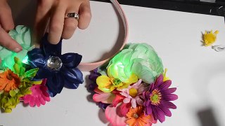 DIY NO SEW Floral light up World of Color Minnie Ears