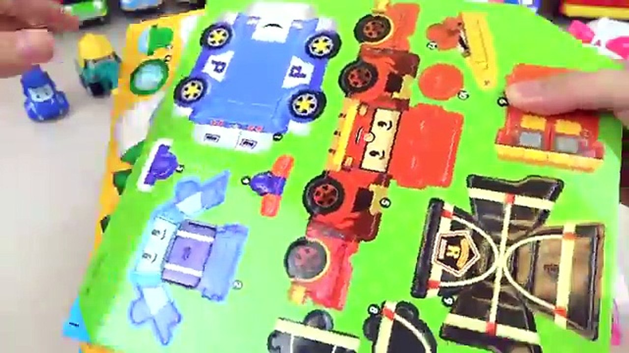 Robocar Poli ambulance Paper Craft police fire car toys