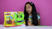 TUESDAY PLAY DOH MARVEL CAN HEADS Smashdown Hulk and Iron-Man |B2cutecupcakes