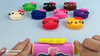 Learn Colors with Play Doh Hello Kitty and Molds Fun Creative for Kids Playfoam Smiley Face Surprise