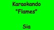 Karaoke Internazionale - Flames - Sia - Guetta ( Lyrics )