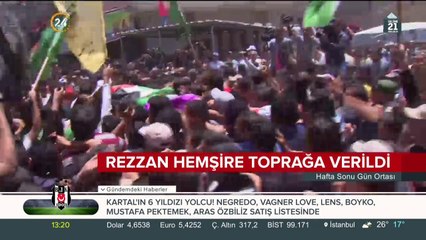 Gazzeli yardım meleği Rezan son yolculuğuna uğurlandı