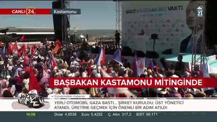 Başbakan Binali Yıldırım, Kastamonu'da konuşma yapıyor