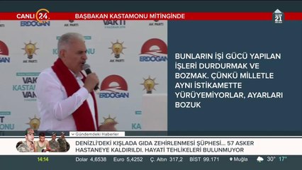 Başbakan Binali Yıldırım, Kastamonu'da konuşma yapıyor