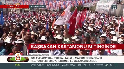 Başbakan Binali Yıldırım, Kastamonu'da konuşma yapıyor