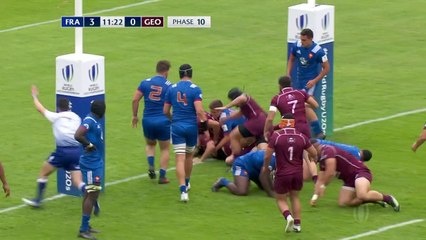 Mondial U20 : Les Géorgiens surprennent les Bleuets et marquent le premier essai