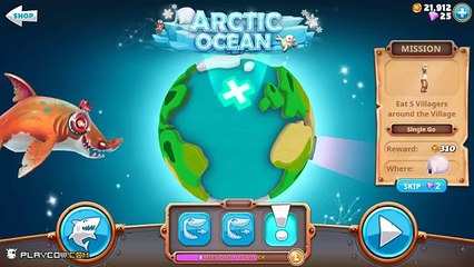 Hungry Shark World - New Map Arctic Ocean Unlocked!