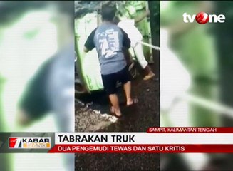 Tabrakan Beruntun Tiga Truk, Dua Pengemudi Tewas