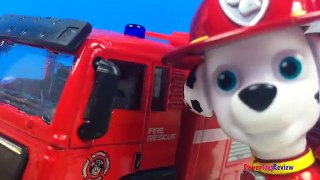 UNBOXING RESCUE VEHICLES FIRE TRUCK, LADDER TRUCK WITH IMAGINEXT FIRESTATION & PAW PATROL MARSHALL
