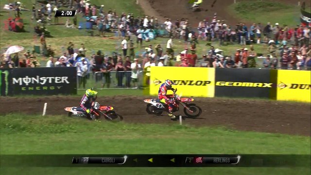 Cairoli vs Herlings battle & Cairoli Crash - MXGP Race 1 - MXGP of Great Britain