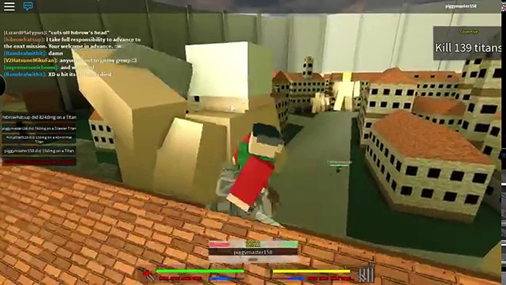 Roblox Attack On Titan Beta Ep 1 Punch Himmm Video Dailymotion - attack on titan60m roblox