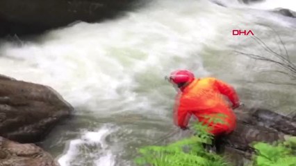 Trabzon Otomobiliyle Dereye Uçan Sürücü Aranıyor