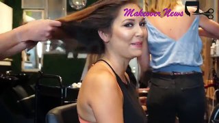 hair transformation at beauty salon