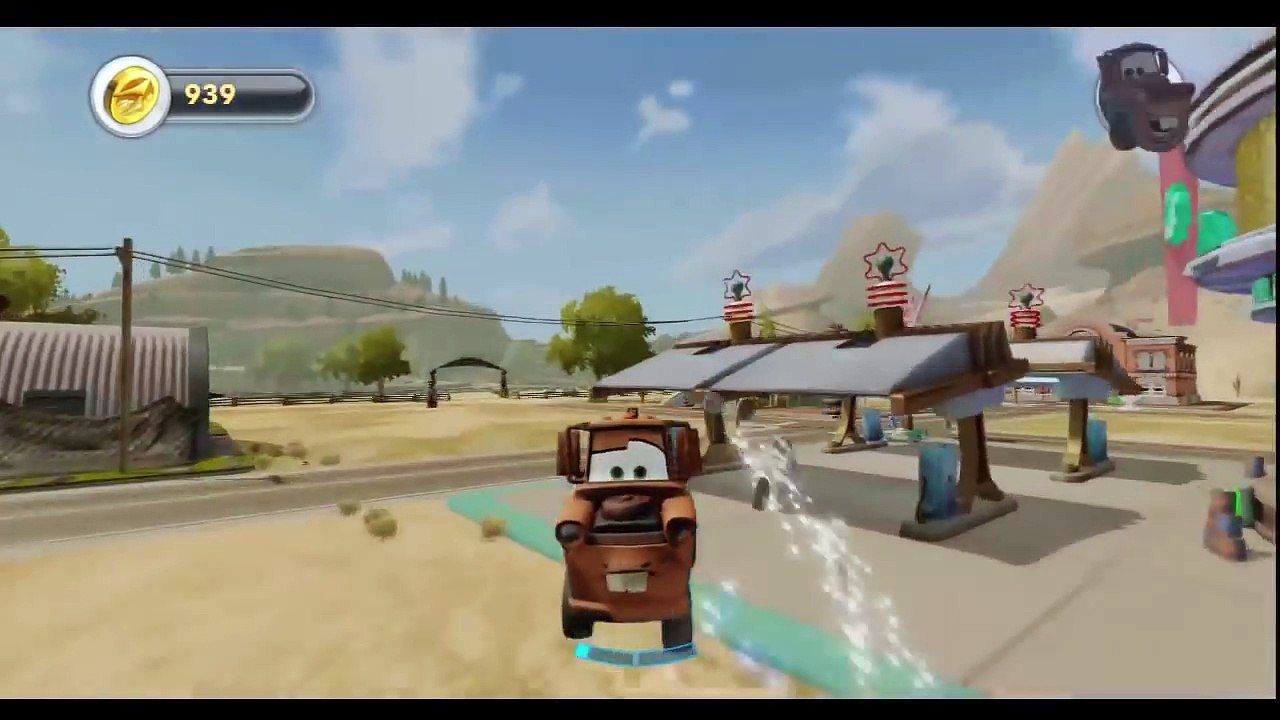 Cars Alive! Disney Infinity Gameplay - Tow Mater vs Lightning McQueen