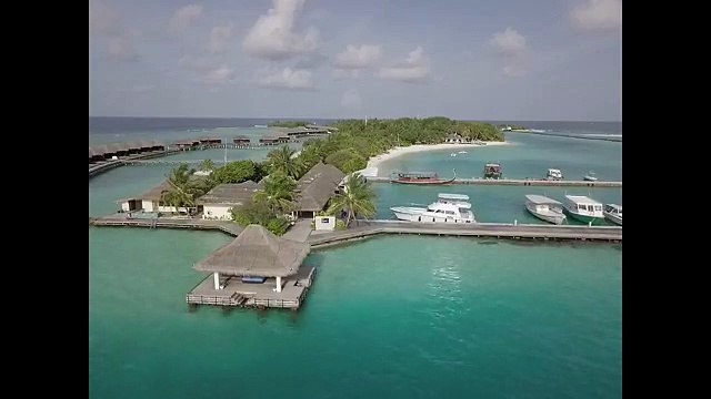 Aerial view of Sheraton Maldives Full Moon Resort & Spa. #Maldives