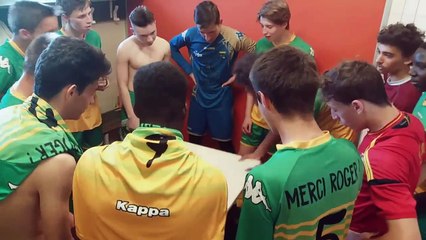 Le chant des U16 après Cormontreuil