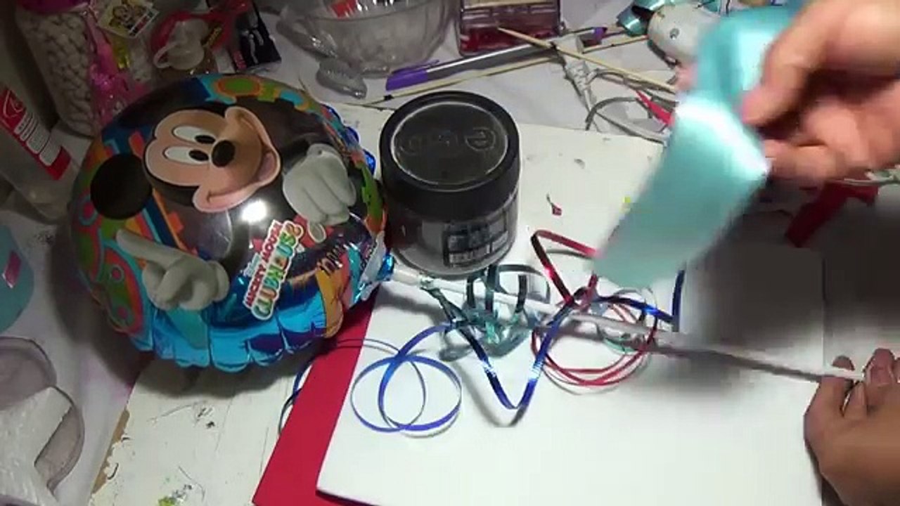 DIY CENTRO DE MESA MICKE MOUSE