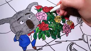 SING MOVIE Buster Moon Koala Brings Flowers to Nana Coloring Pages | Speed Coloring Video for Kids