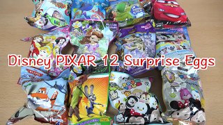 12 Surprise Eggs Disney Pixar Toy Story Cars Finding Dory Zootopia Disney Princess Tsum Tsum