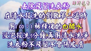 【綠野花香】原來衣服這樣洗才正確，比洗衣店洗還乾凈10倍！99%的人都做錯了