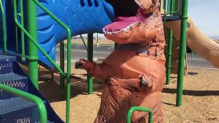 SURPRISE EGGS! Magic T-Rex with Super Kid Carter at the Park | Real Life Adventure