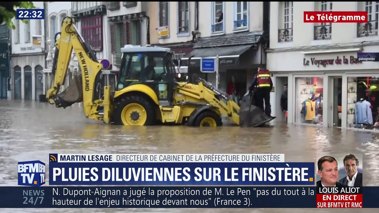 Morlaix: inondations après les orages